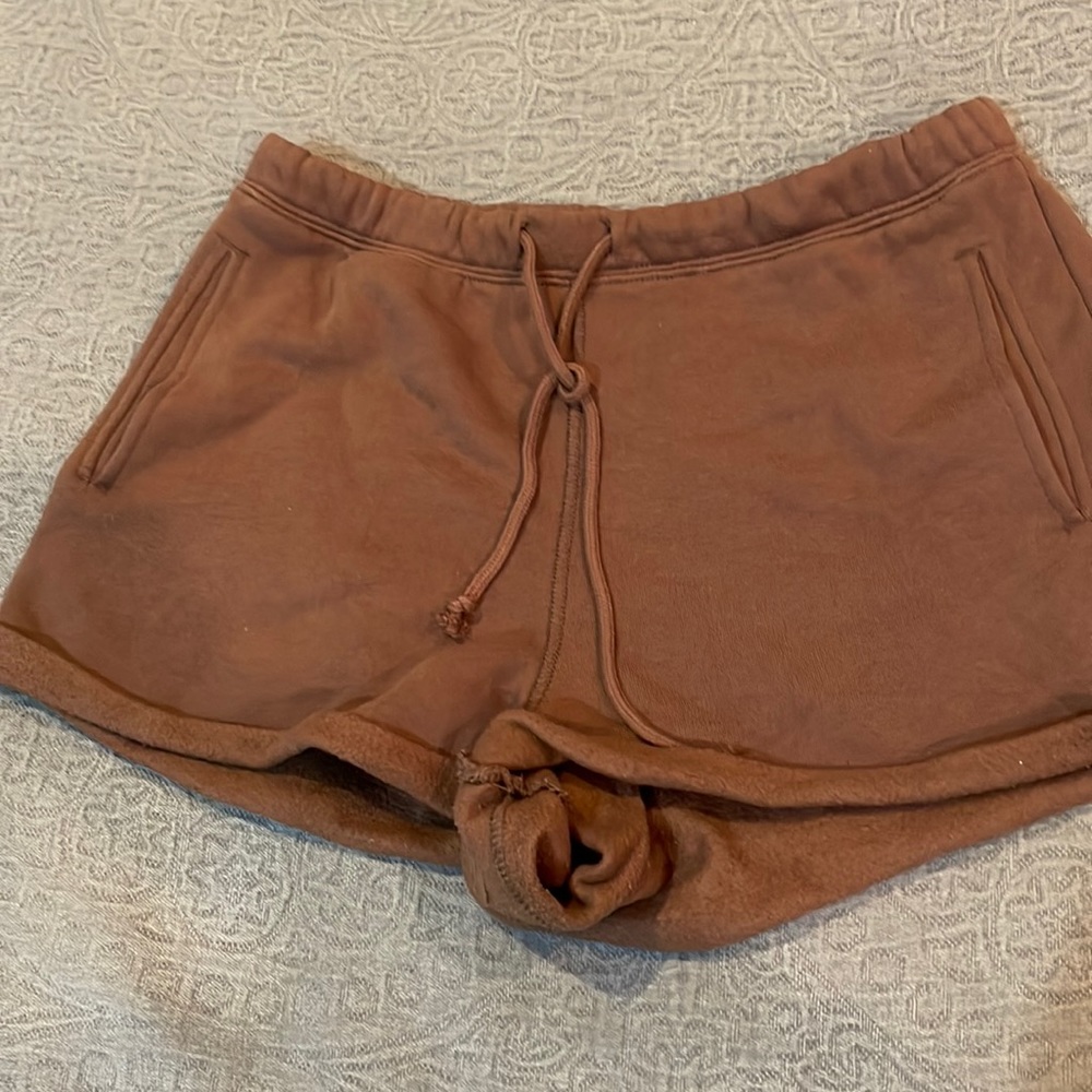 Brown sweat shorts